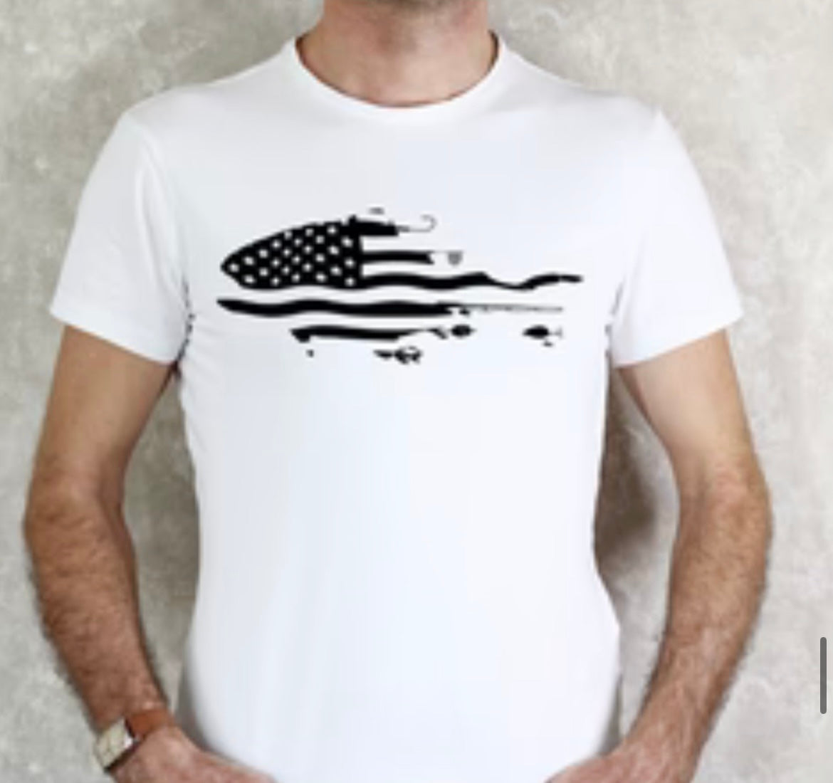 American Flag fish T-Shirt