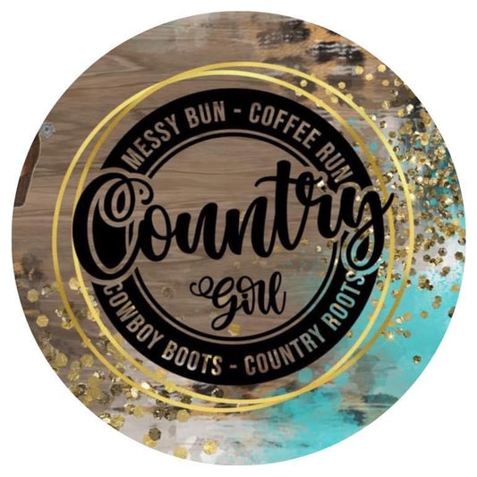 Country Girl Car Cup Coaster